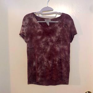 tie die pinkish purple Shortsleeve shirt